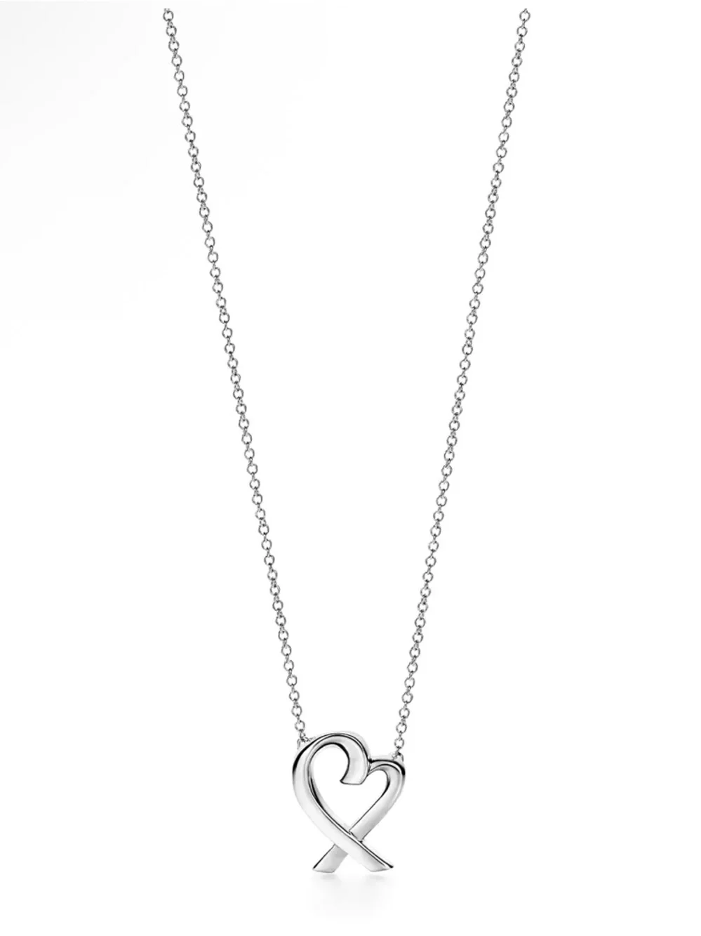 Tiffany & Co. Paloma Picasso Silver Heart Pendant Necklace